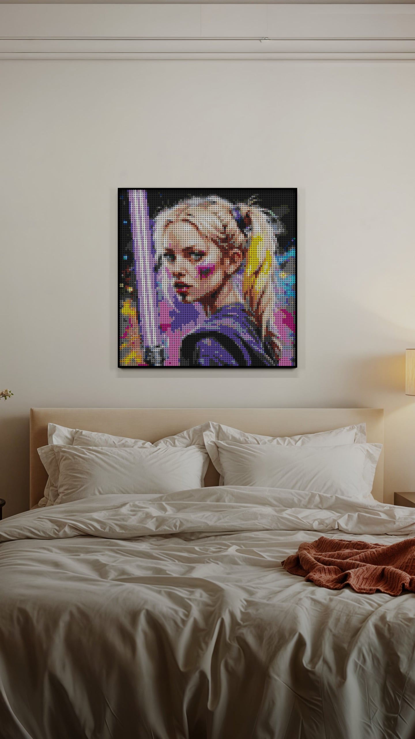 Waring Starlette LEGO® Style mosaic pixel art design for display